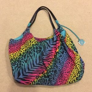 ROXY Rainbow Animal Print Large Tote Bag